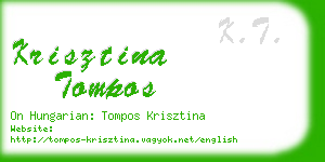 krisztina tompos business card